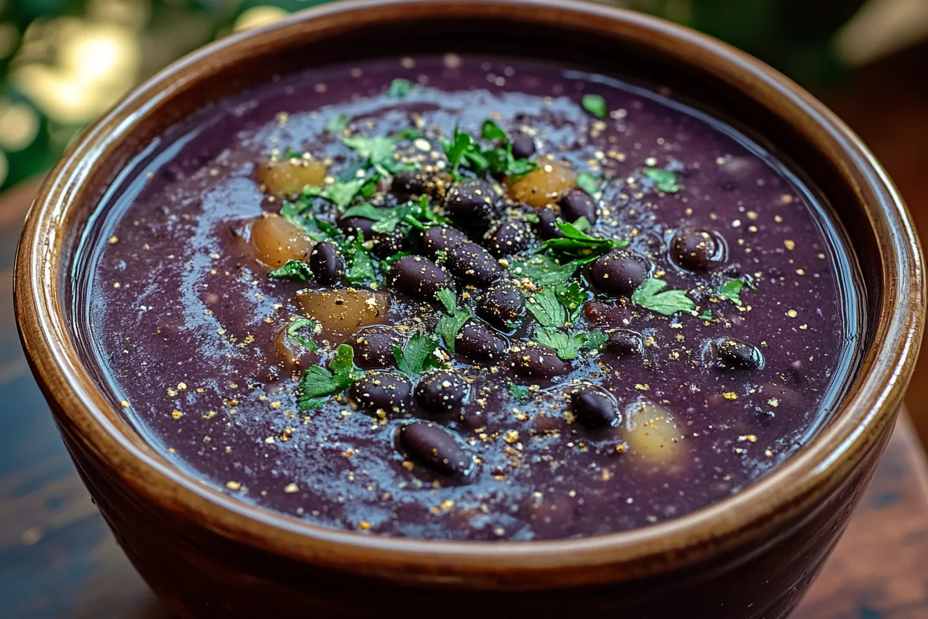 Purple Black Bean Soup