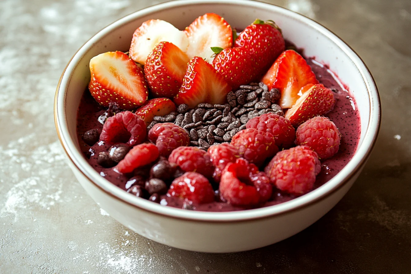 Strawberry Raspberry Acai Bowl Recipe