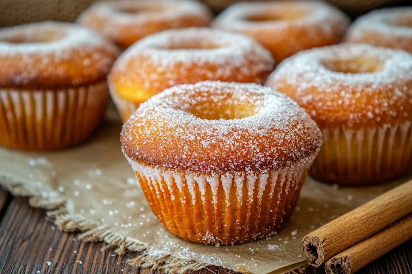 Vegetarian Cinnamon Sugar Donut Muffins