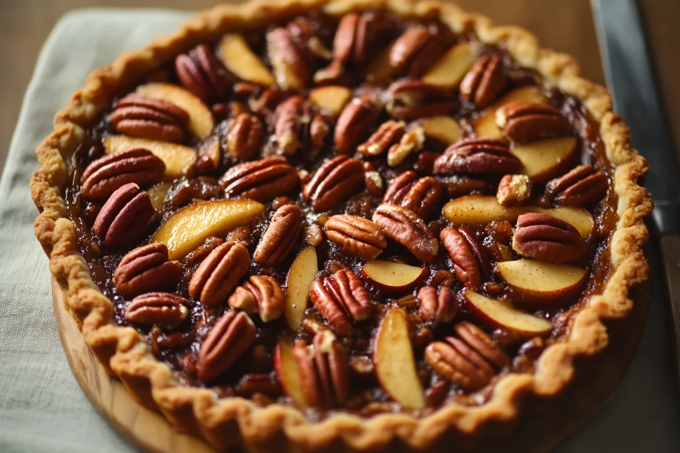 recipe for apple and pecan tart