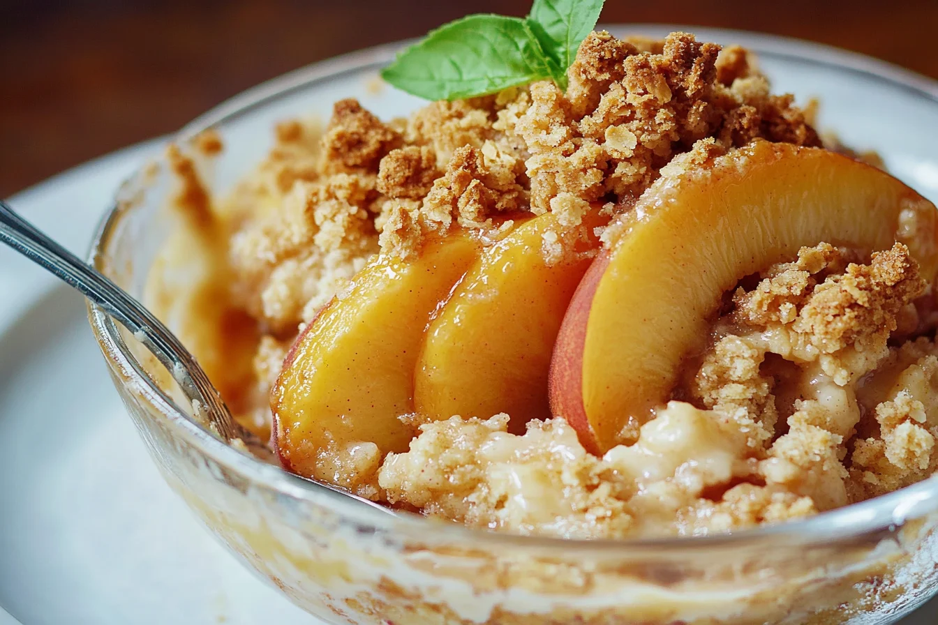 peach crumble recipe