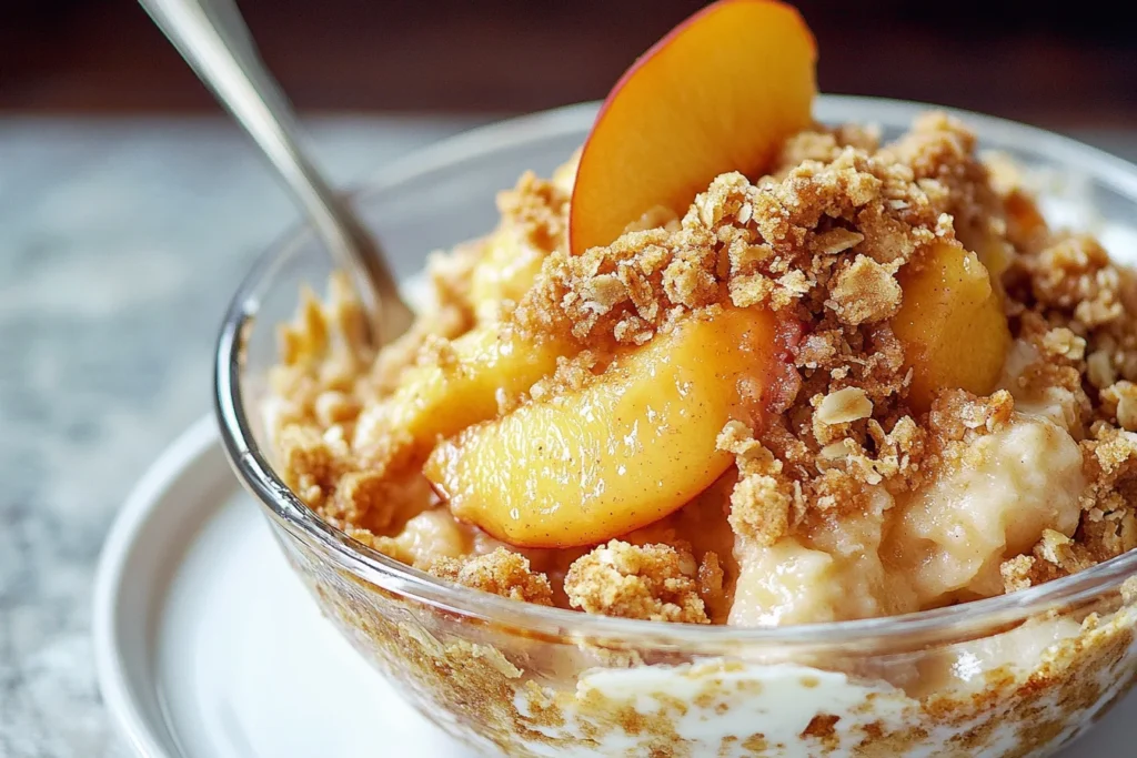 peach crumble recipe