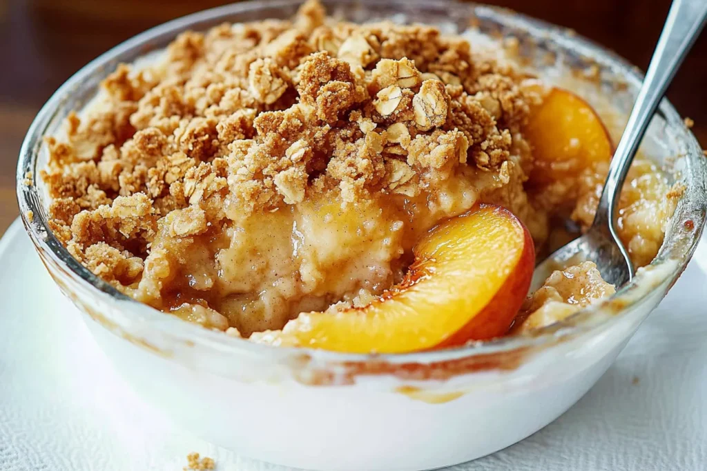 peach crumble recipe