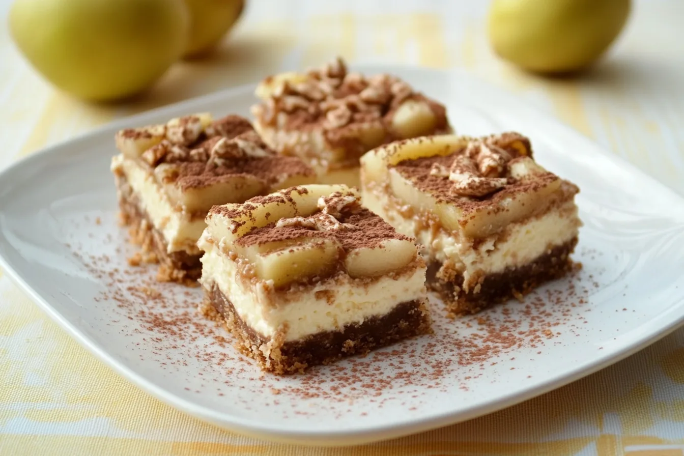 Pear Delight Cheesecake Bars