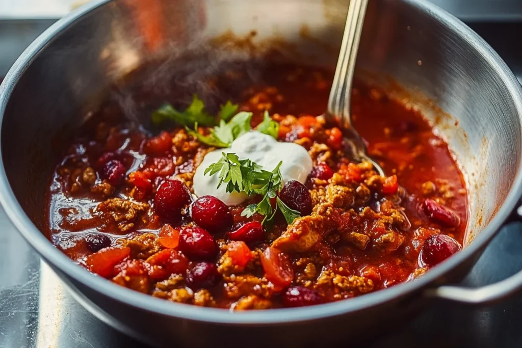 Turkey Cranberry Chili Recipe