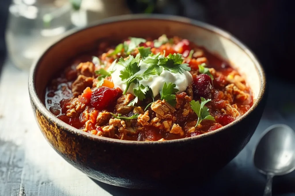 Turkey Cranberry Chili Recipe