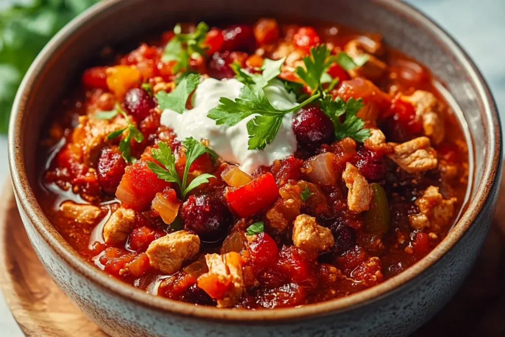 Turkey Cranberry Chili Recipe