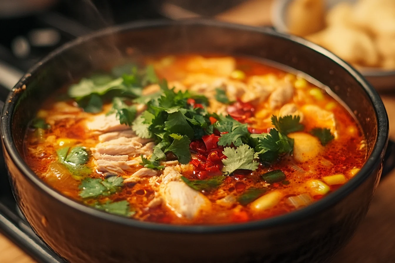 chopt spicy chicken soup