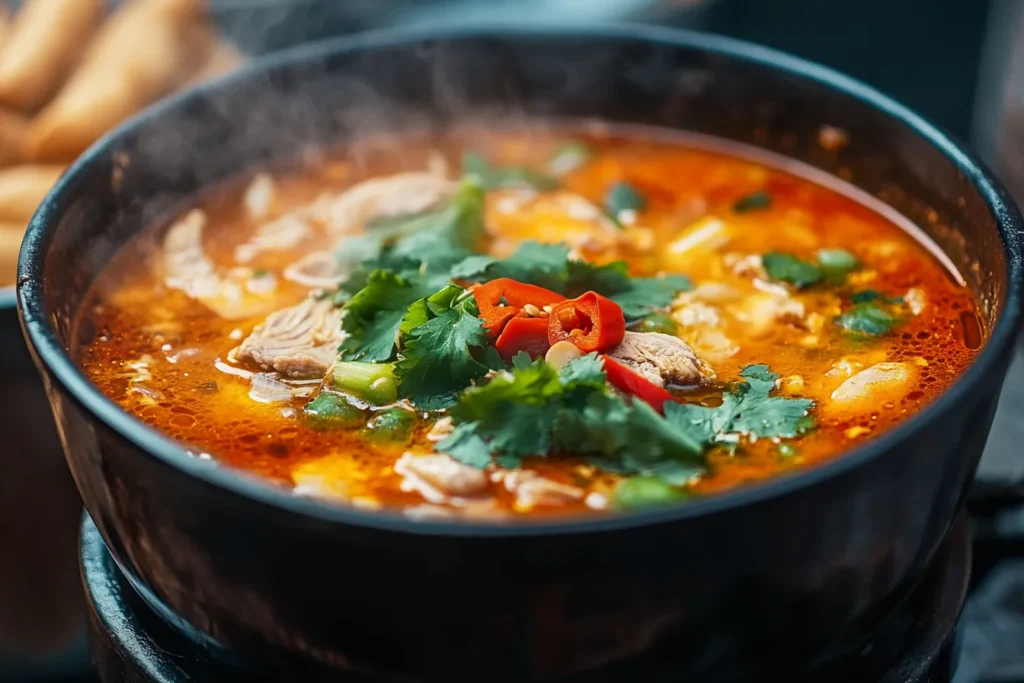 chopt spicy chicken soup