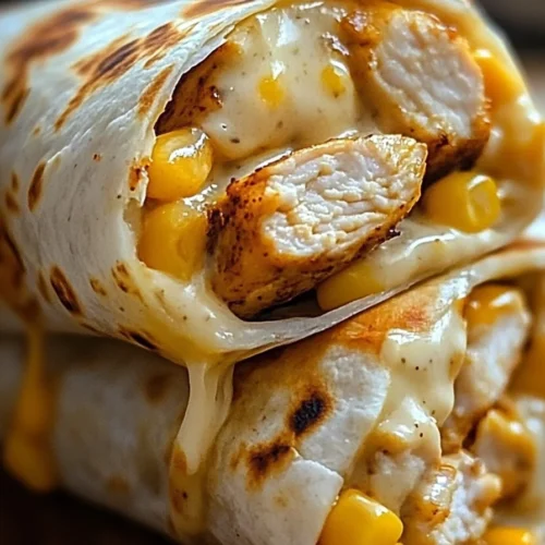 Cheesy Garlic Chicken Wraps