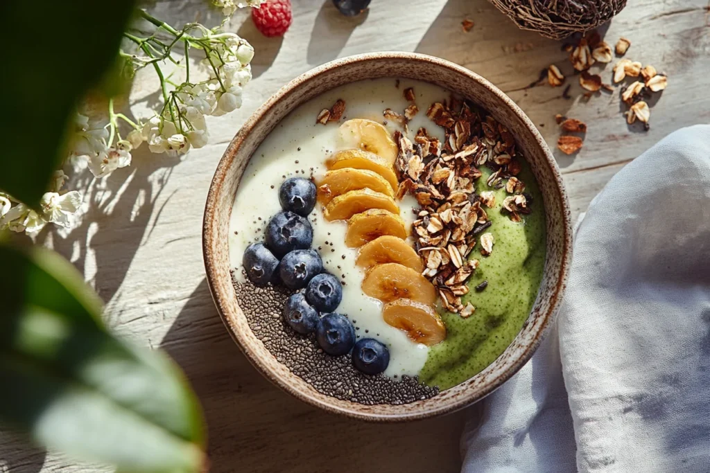 Moringa Leaf Smoothie Bowl